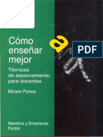 Cómo Enseñar Mejor, Tecnicas de Asesoramiento para Docentes - Miriam Ponce