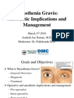 Myasthenia Gravis Anesthetic Implications and Management