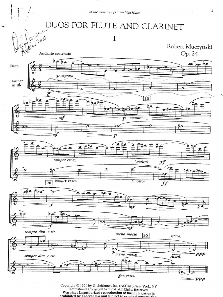 Duos For Flute and Muczynski PDF PDF