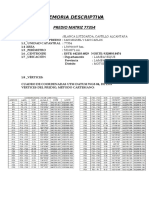 Memoria Descriptiva de Independizacion Rural