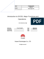 Introduction To EXCEL Major Functions and Operations