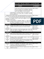 2018 Election Calendar