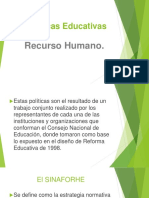 Políticas Educativas: Recurso Humano