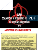 Comunicaciu00d3n de Desviaciones de Cumplimiento, Entra en Vigencia a Partir Del 02 Ene.2015 Dr. Miguel Aguilar Serrano