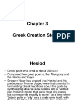 Greek Creation Stories and Hesiod's Influence