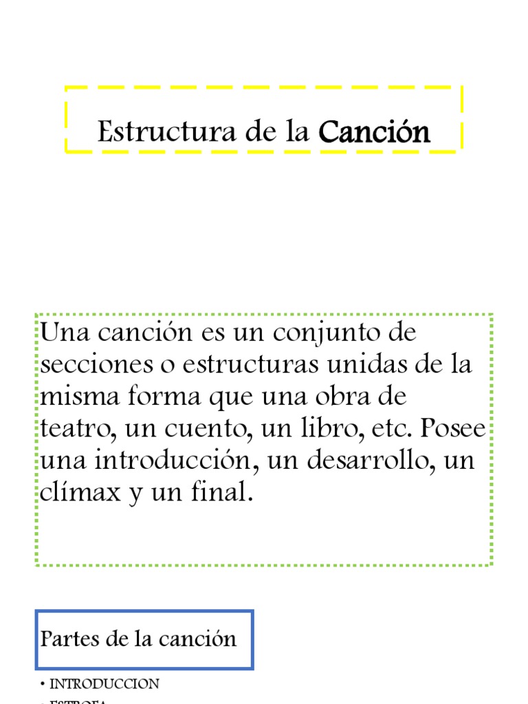 Estructura de La Canción Canciones Melodía