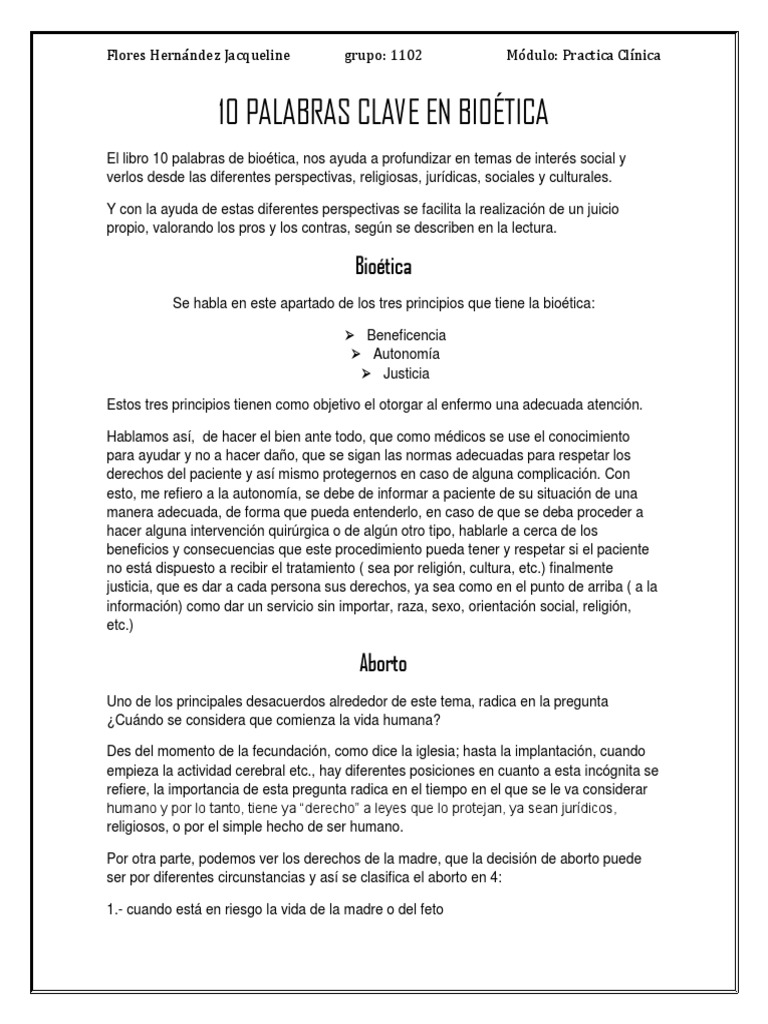 Principios Éticos en Bioética | PDF | Bioética | VIH / SIDA
