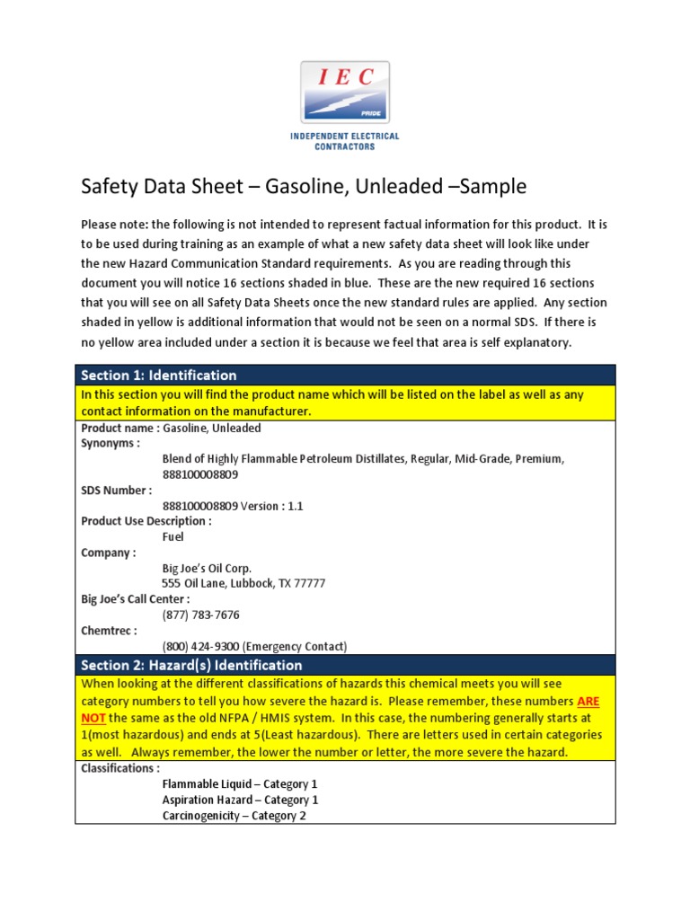 Safety Data Sheet Training Form | PDF | Firefighting | Combustion