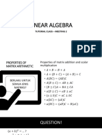 Review Meeting 2 - Linear Algebra