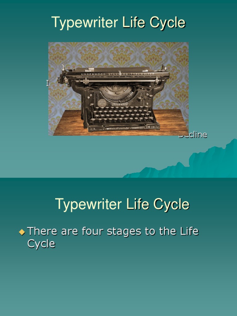 Typewriter Life Cycle Growth PDF Typewriter Competition