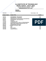 BIT Mesra Production Engineering Course Structure 2016-17