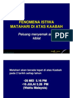 ISTIWA MATAHARI KAABAH