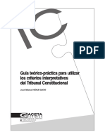 SOSA SACIO - Criterios de Interpretación Constitucional + Criterios de Interpretación de Los Derechos Fundamentales