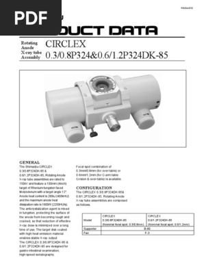 Shimadzu Rotating Anode X-ray Tube Specs | PDF | Vacuum Tube