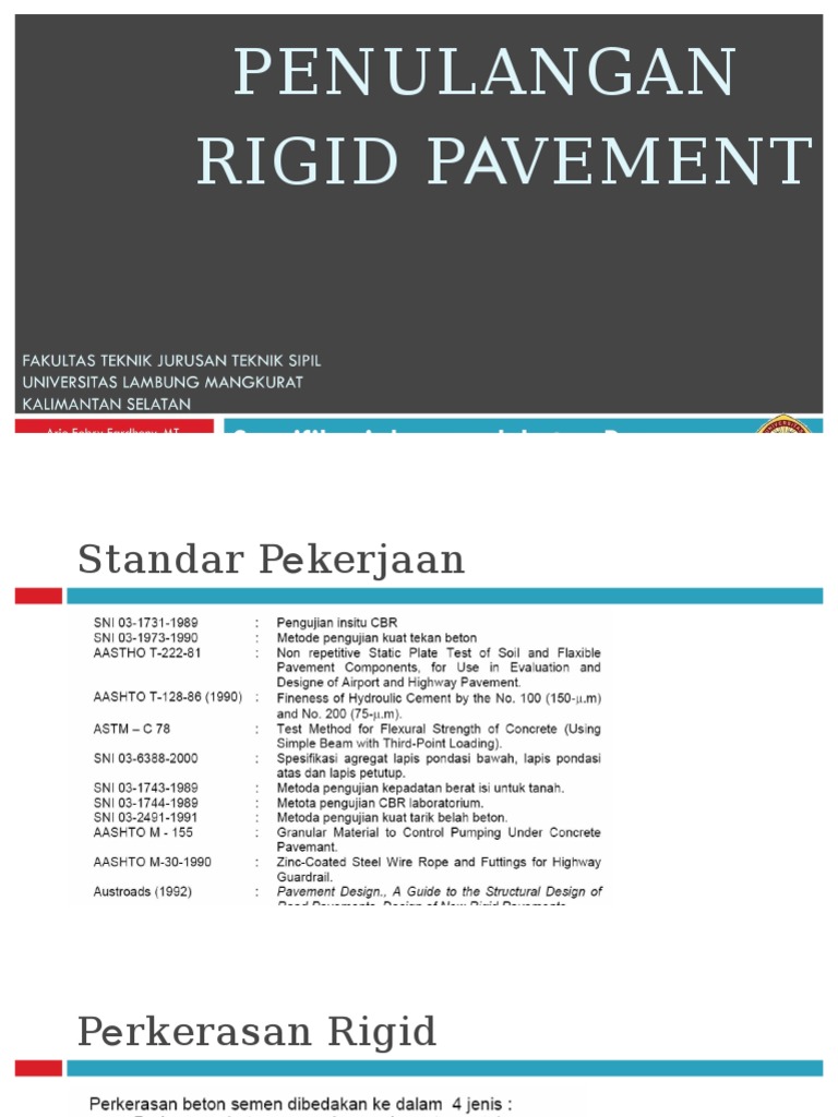 sni perkerasan rigid pavement