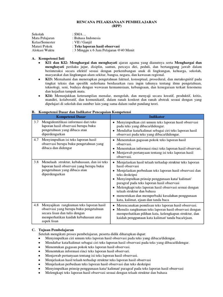 Soal Pilihan Ganda Teks Laporan Hasil Observasi Kelas 7 - Seputar Laporan