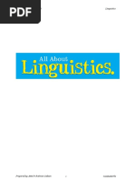 MA English Part Two Optional Paper - Linguistics-Complete Notes