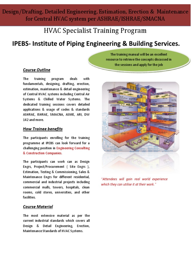 HVAC Design and Drafting Per ASHRAE PDF PDF Air Conditioning Hvac