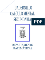 Cuadernillo Calculo Mental Secundaria