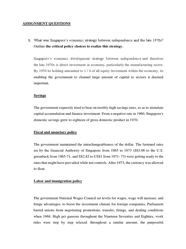Singapore's Economic Strategy Evolution | PDF | Singapore | World Politics