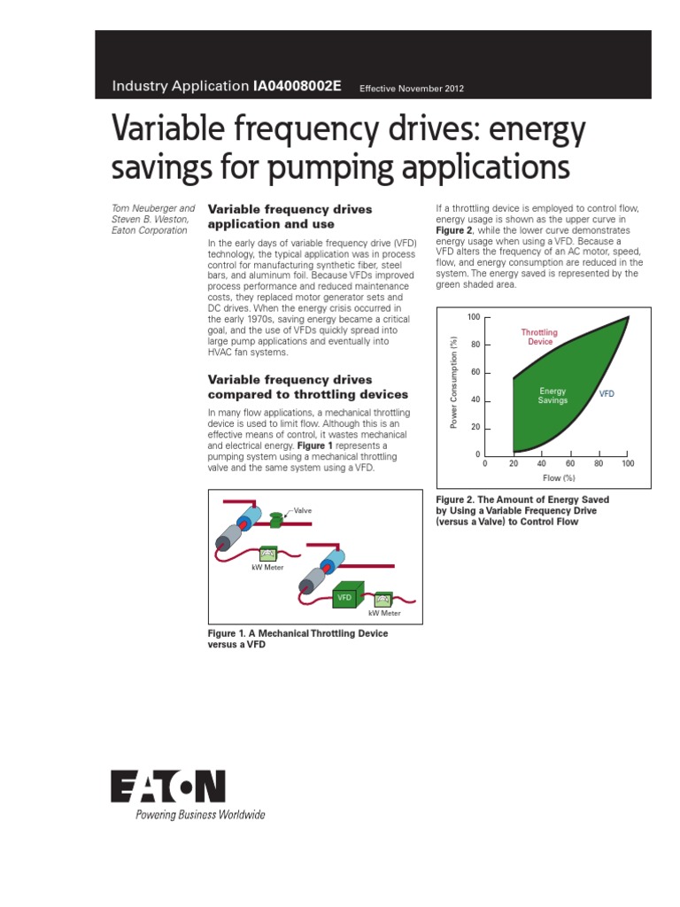 Variable Frequency Drives Energy Savings For Pumping Applications | PDF ...