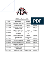 2018 Wrestling Schedule