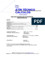 Calculos para Calderas