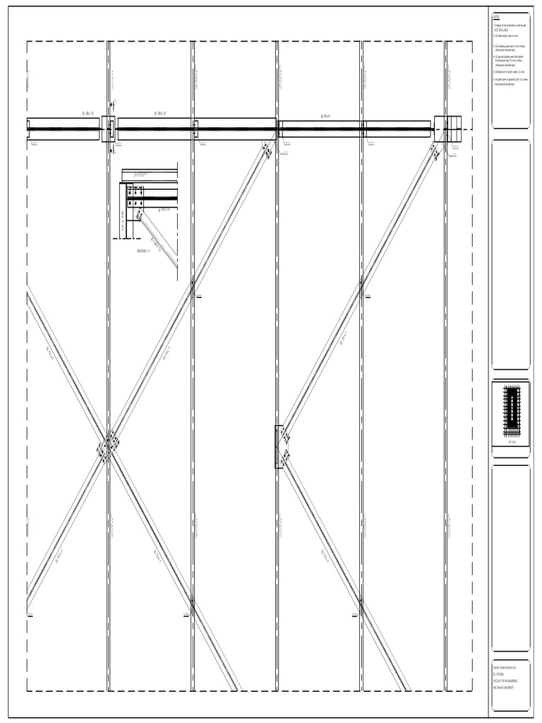 Horizontal Bracing System Details | PDF | Screw | Steel