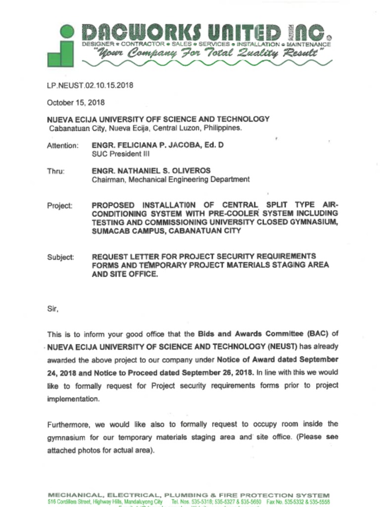 Request Letter | PDF