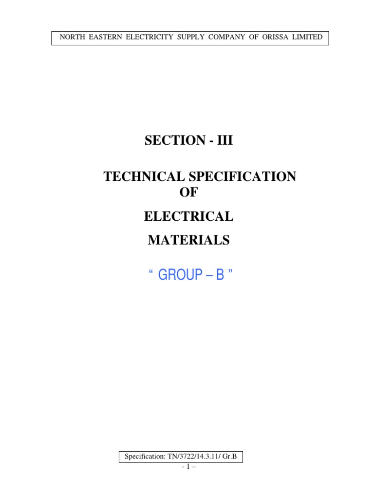 Electrical Materials Specification | PDF | Screw | Nut (Hardware)