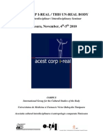 Acest Corp I-real / This Un-Real Body. Transdisciplinary seminar of CORPUS