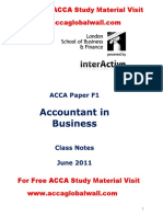 ACCA F1 LSBF Study Notes