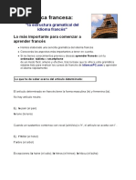 Mi Gramática Francesa: Lo Más Importante en Francés