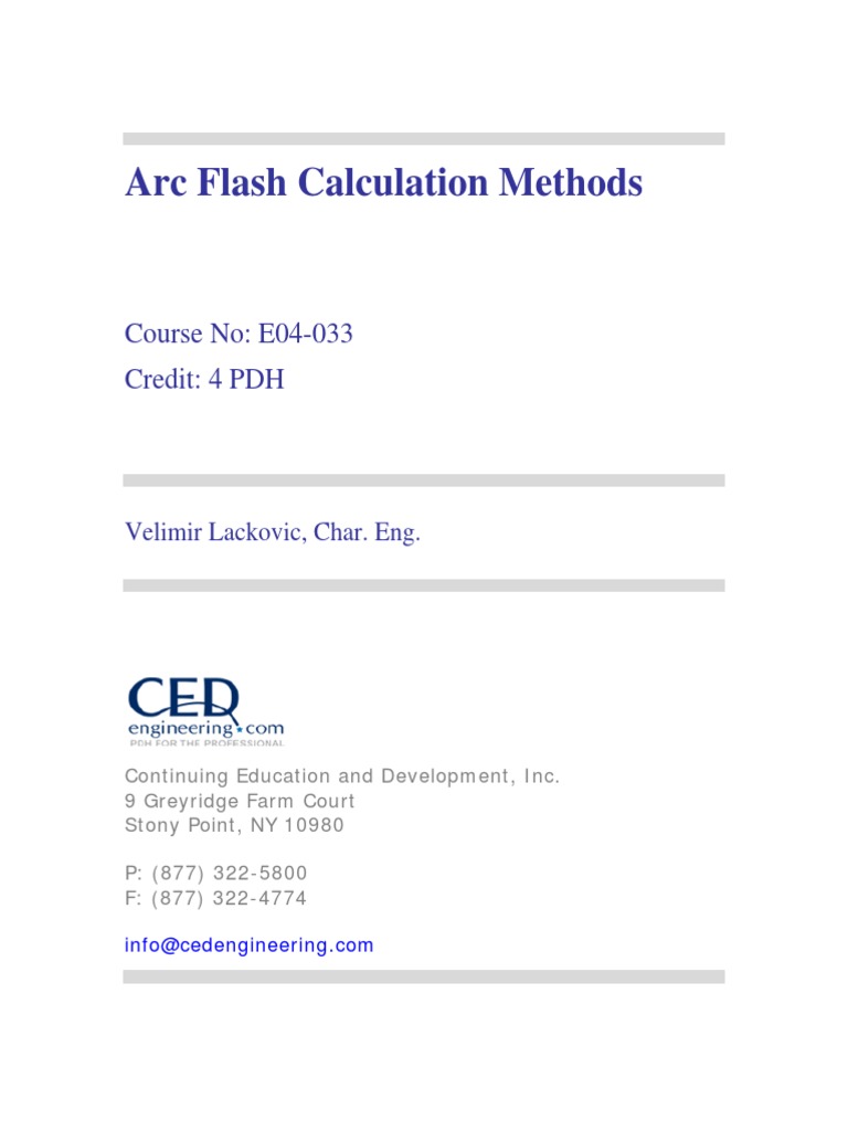 Arc Flash Calculation Methods Guide | PDF | Electric Arc | Fuse ...