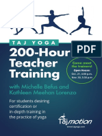 Taj Yoga Seattle 200-Hour Teacher Training Flyer With Michelle Befus and Kathleen Meehan Lorenzo