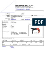 Zhejiang Zhongtai Tools Co., LTD: Product Data Sheet