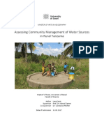 Assessing Community Management of Water Sources in Rural Tanzania - 2017