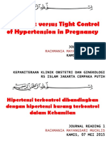 Less-Tight Versus Tight Control of Hypertension in Pregnancy