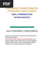 EMAGREÇA CORRETAMENTE FUNCIONA? VALE A PENA?