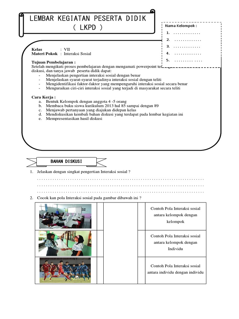 Lembar Kerja Peserta Didik P2 | PDF