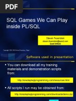 SQL Games We Can Play in PLSQL