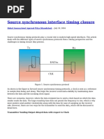 Source Synchronous Interface Timing Closure