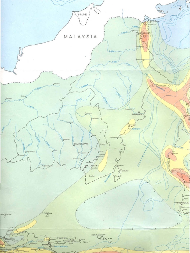  Peta  Geologi Kalimantan  Wilayah Timur 