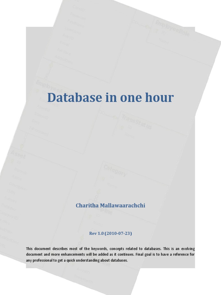 Quick Database Concepts Overview | PDF | Databases | Relational Model