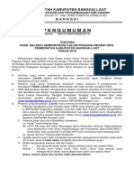 Pengumuman Hasil Seleksi Administrasi CPNS Kab. Banggai Laut Tahun 2018