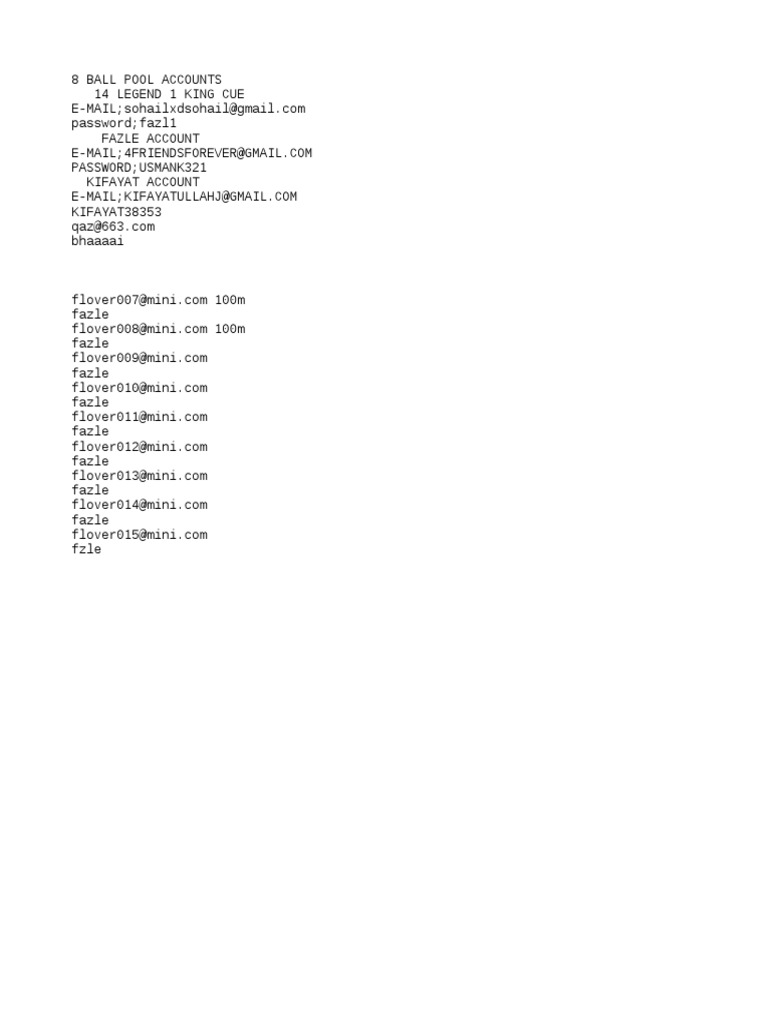 8 Ball Pool Accounts | PDF