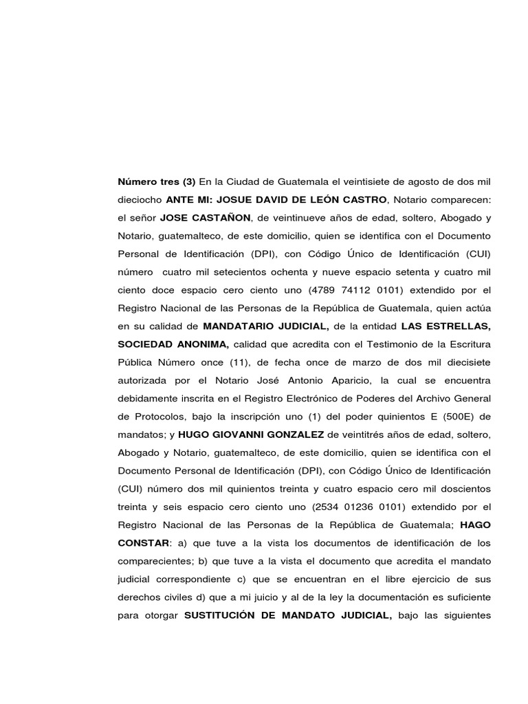 Sustitución de Mandato Judicial en Guatemala | PDF | Justicia | Crimen ...