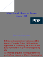 Delegation of Financial Powers