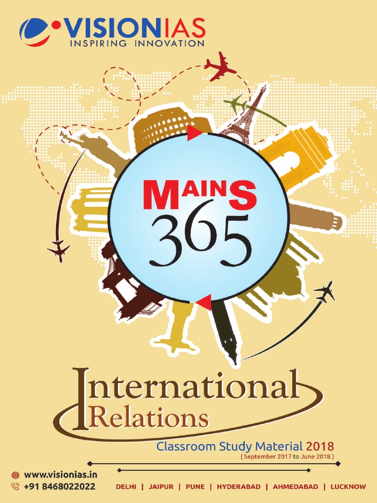 VISION MAINS 365 International Relation PDF Tibet South Asia
