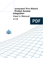 Honeywell Pro-Watch XProtect Access Integration User's Manual